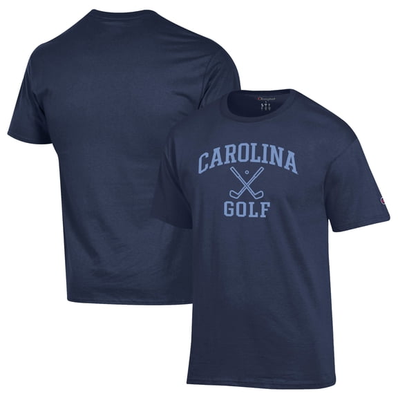 Men's-Champion  Navy North Carolina Tar Heels Icon Golf T-Shirt