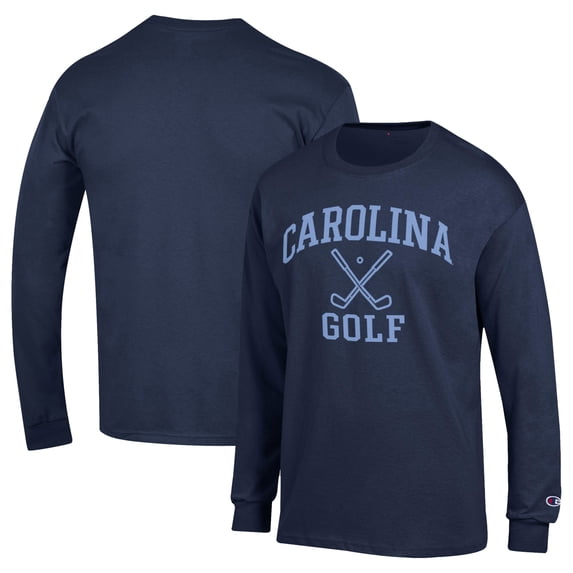 Men's-Champion Navy North Carolina Tar Heels Long Sleeve T-Shirt