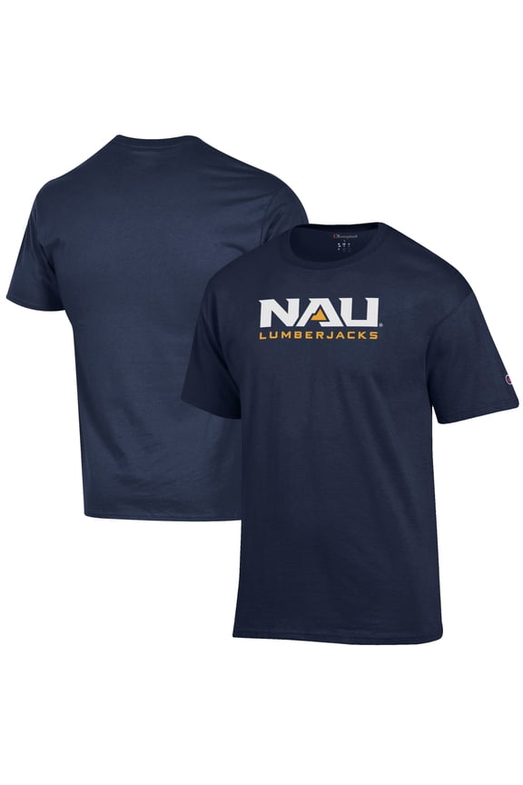 Men's Champion Navy Northern Arizona Lumberjacks Primary Jersey T-Shirt