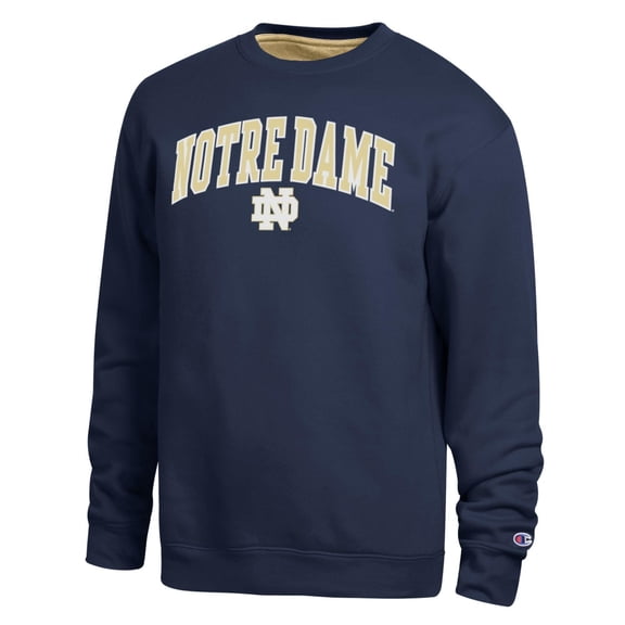 Men's Champion Navy Notre Dame Fighting Irish Arch Sweatshirt