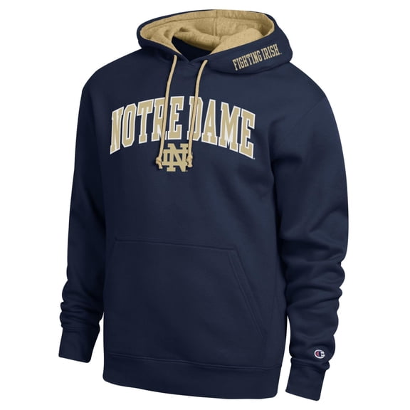 Men's Champion Navy Notre Dame Fighting Irish Arch Tackle Twill Hoodie