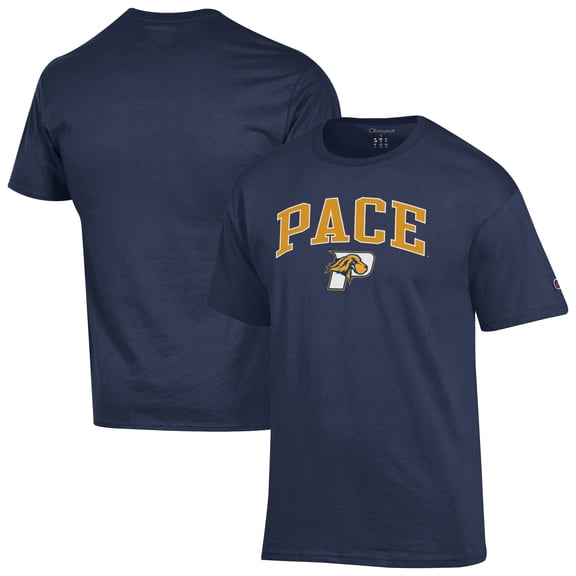 Men's Champion Navy Pace University Setters Campus T-Shirt