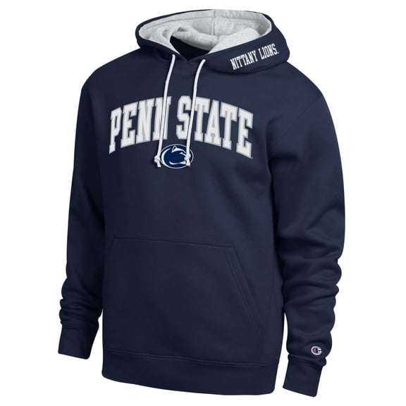 Men's Champion Navy Penn State Nittany Lions Arch Tackle Twill Hoodie