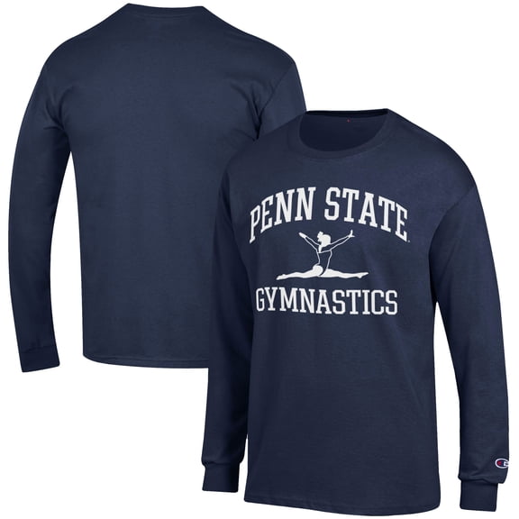 Men's Champion  Navy Penn State Nittany Lions Gymnastics Icon Long Sleeve T-Shirt
