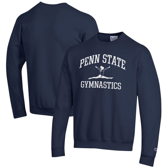 Men's Champion  Navy Penn State Nittany Lions Gymnastics Icon Powerblend Pullover Sweatshirt