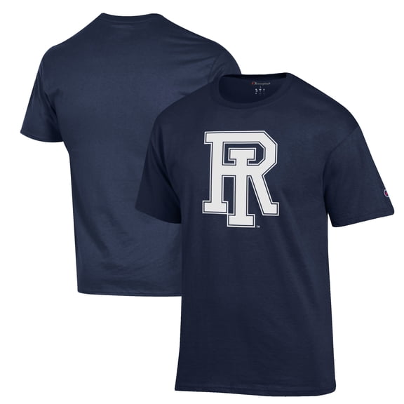 Men's Champion Navy Rhode Island Rams Primary Jersey T-Shirt