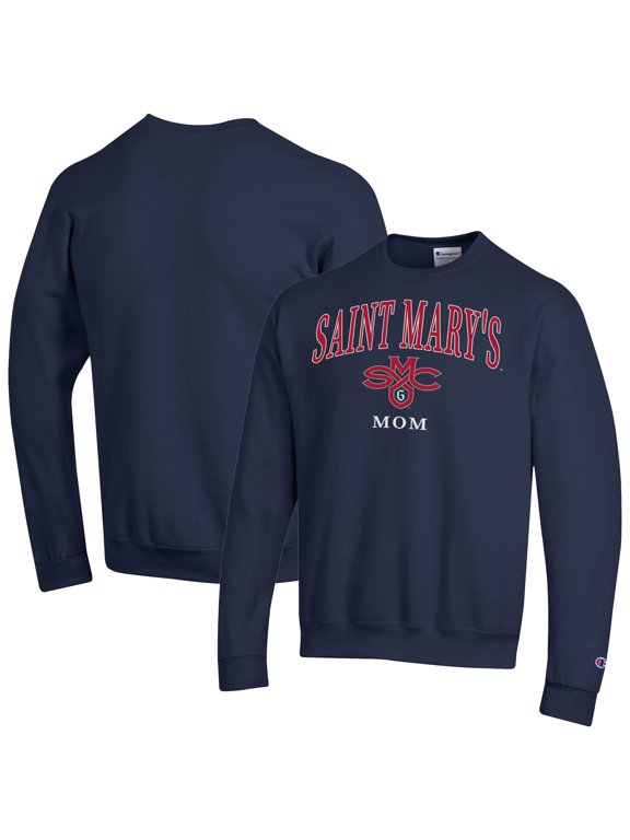 Unisex Champion Navy Saint Mary's Gaels Mom Logo Eco Powerblend Sweatshirt