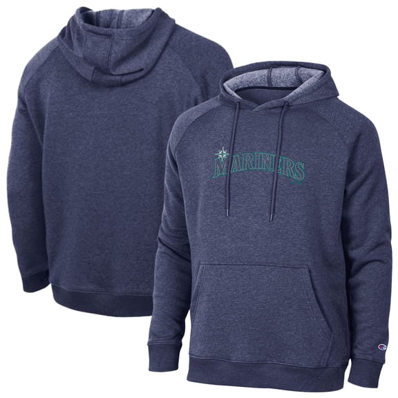 Men's Champion  Navy Seattle Mariners Triumph Tri-Blend Raglan Hoodie