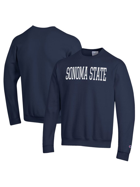 Men's Champion Navy Sonoma State Seawolves Powerblend Sweatshirt