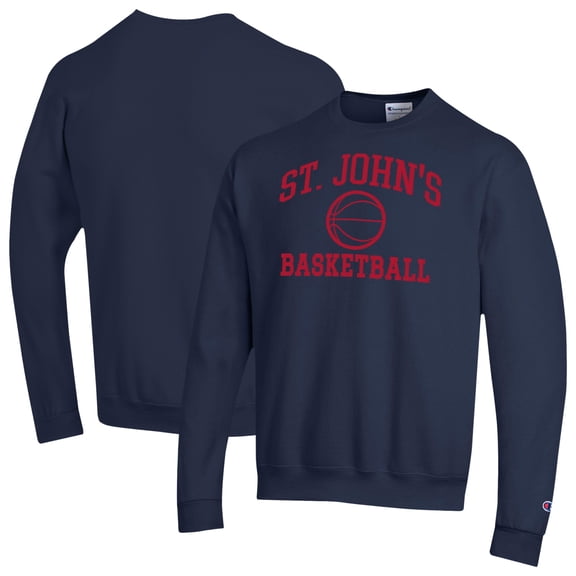Men's Champion Navy St. John's Red Storm Eco Powerblend Sweatshirt