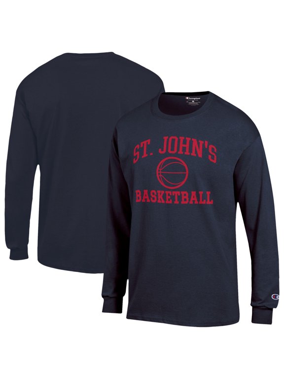 Men's Champion Navy St. John's Red Storm Jersey Long Sleeve T-Shirt