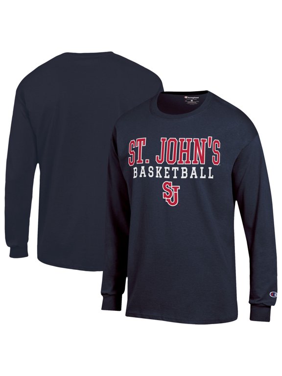 Men's Champion Navy St. John's Red Storm Jersey Long Sleeve T-Shirt