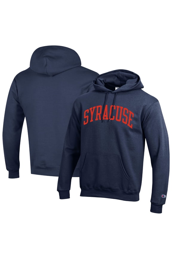 Men's Champion  Navy Syracuse Orange Basic Arch Fleece Pullover Hoodie