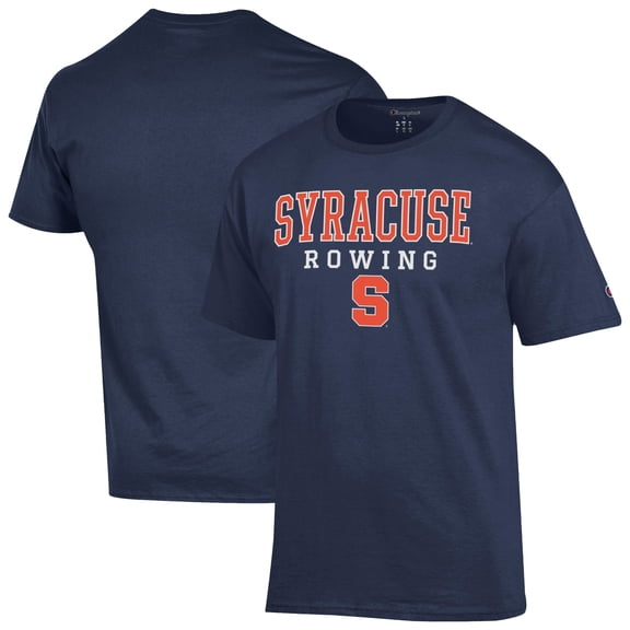 Men's Champion Navy Syracuse Orange Rowing Jersey T-Shirt