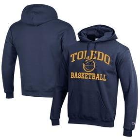 Men's Champion  Navy Toledo Rockets Icon Logo Basketball Eco Powerblend Pullover Hoodie