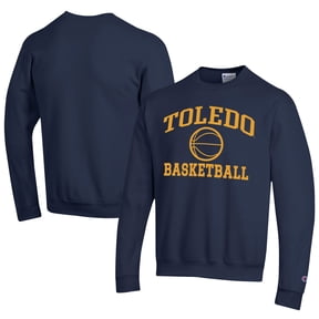 Men's Champion  Navy Toledo Rockets Icon Logo Basketball Eco Powerblend Pullover Sweatshirt
