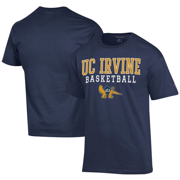 Men's Champion  Navy UC Irvine Anteaters Icon Logo Basketball Jersey T-Shirt