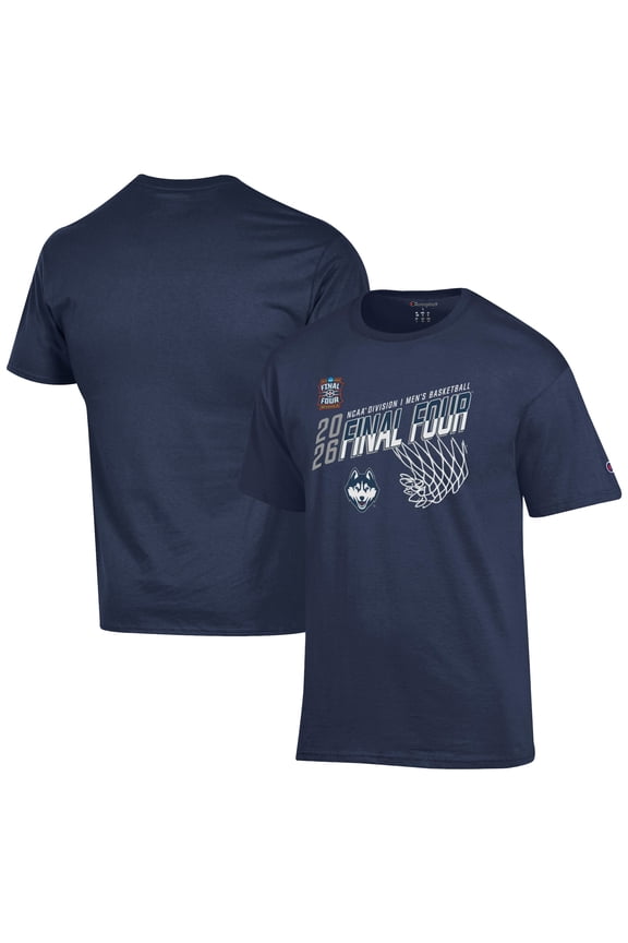 Men's Champion Navy UConn Huskies 2026 NCAA Men's Basketball Tournament March Madness Final Four T-Shirt