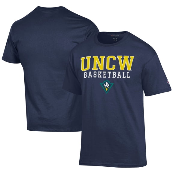 Men's Champion  Navy UNC Wilmington Seahawks Icon Logo Basketball Jersey T-Shirt