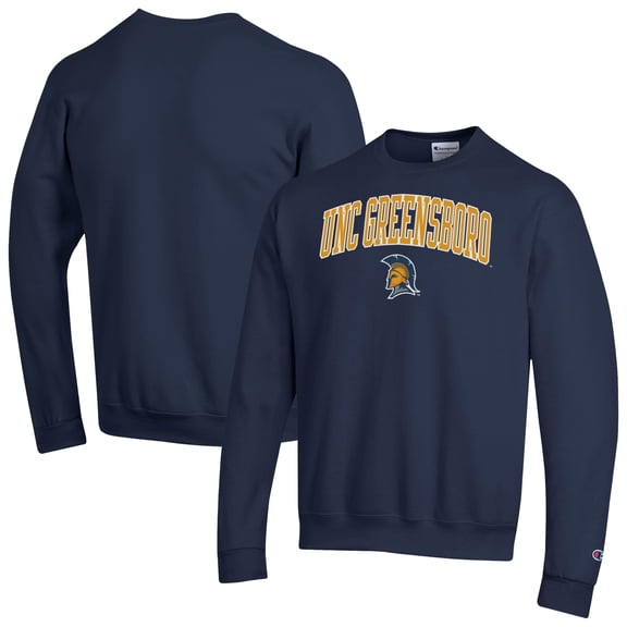 Men's Champion Navy UNCG Spartans Campus Eco Powerblend Sweatshirt