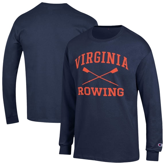 Men's Champion  Navy Virginia Cavaliers Rowing Jersey Long Sleeve T-Shirt