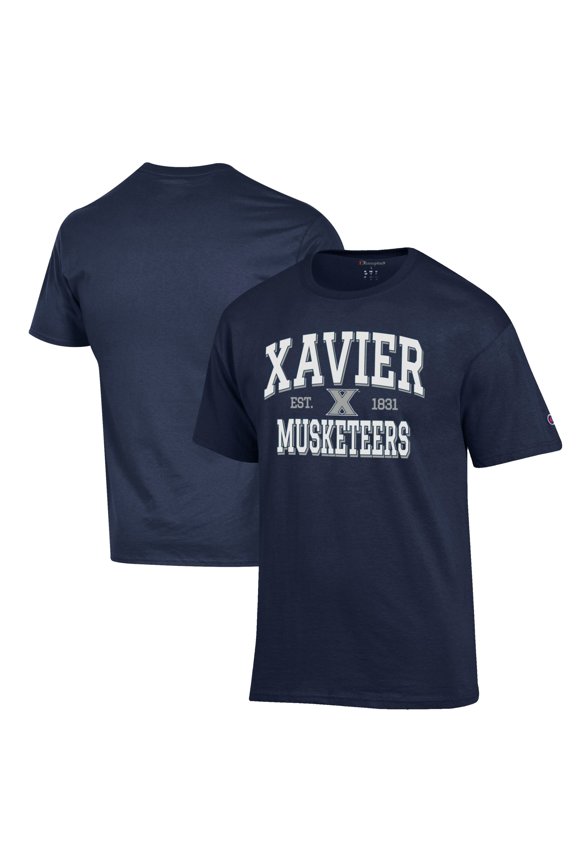 Men's Champion Navy Xavier Musketeers Est. Date Jersey T-Shirt