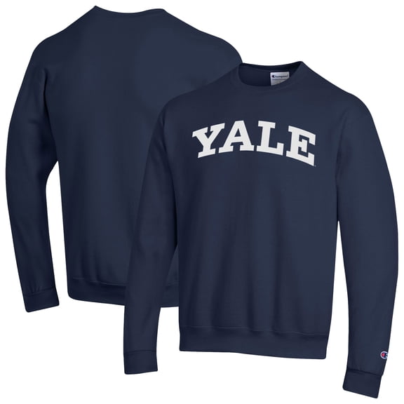 Men's Champion Navy Yale Bulldogs Basic Arch Fleece Pullover Sweatshirt