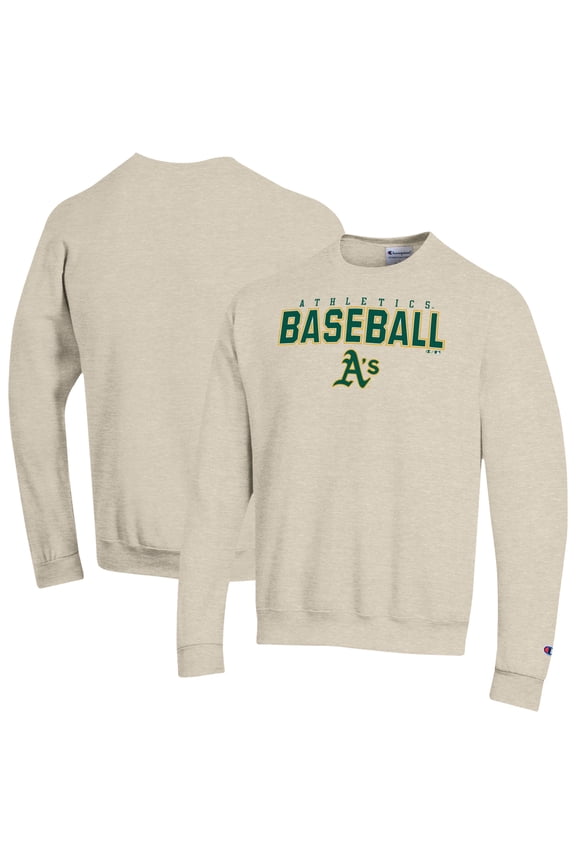 Men's Champion Oatmeal Athletics Eco Powerblend Sweatshirt