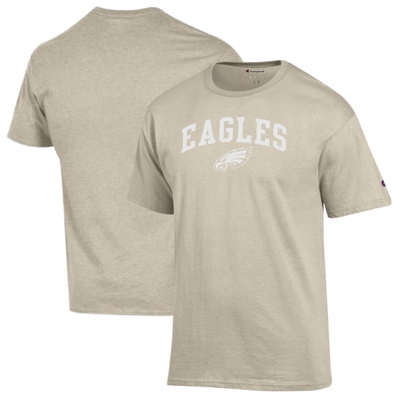 Men's Champion Oatmeal Philadelphia Eagles Jersey T-Shirt