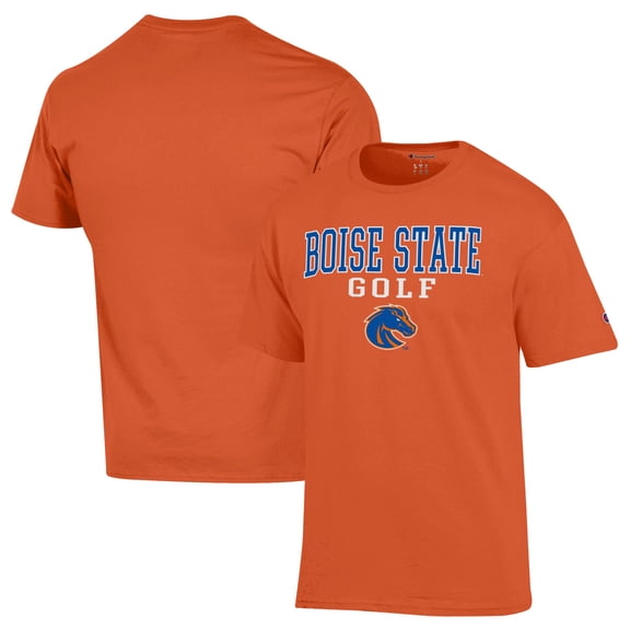 Men's-Champion Orange Boise State Broncos Short Sleeve T-Shirt