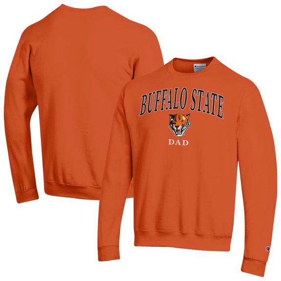 Men's Champion Orange Buffalo State Bengals Dad Logo Eco Powerblend Sweatshirt
