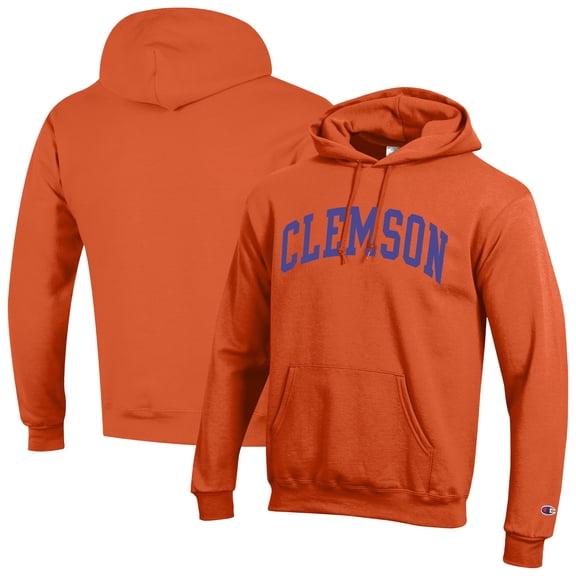 Men's Champion  Orange Clemson Tigers Basic Arch Fleece Pullover Hoodie
