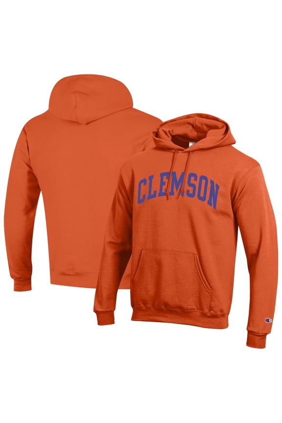 Men's Champion  Orange Clemson Tigers Basic Arch Fleece Pullover Hoodie