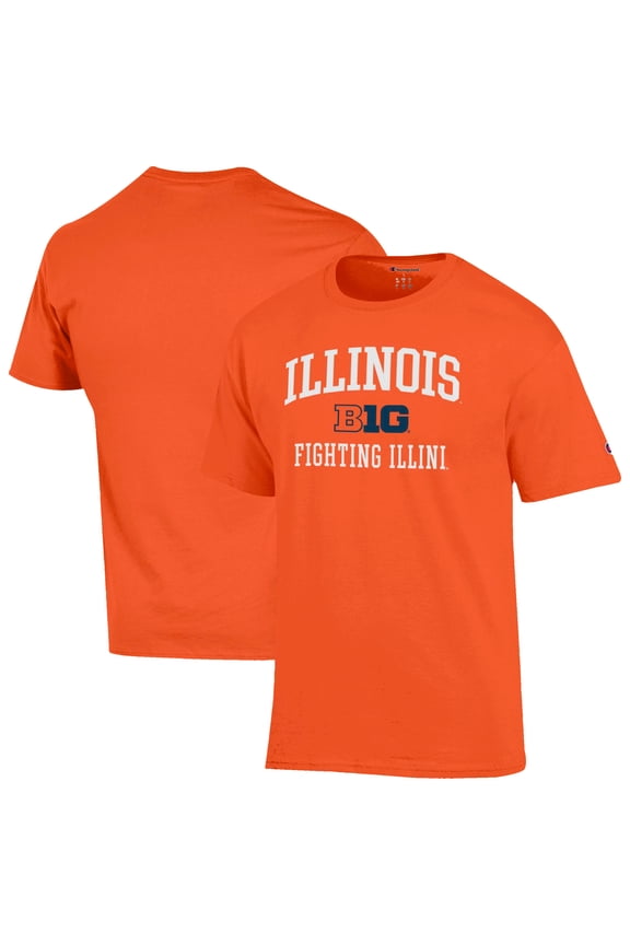 Men's Champion Orange Illinois Fighting Illini Big Ten T-Shirt