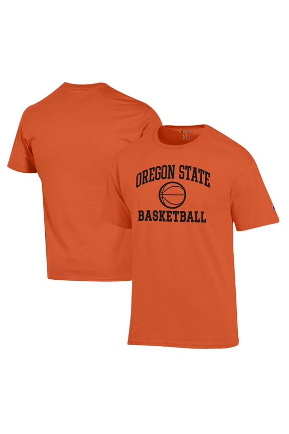 Men's Champion Orange Oregon State Beavers Basketball Icon T-Shirt