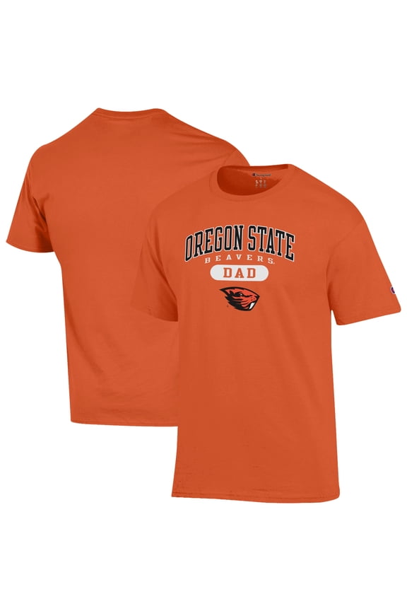 Men's Champion Orange Oregon State Beavers Dad Pill Box Jersey T-Shirt