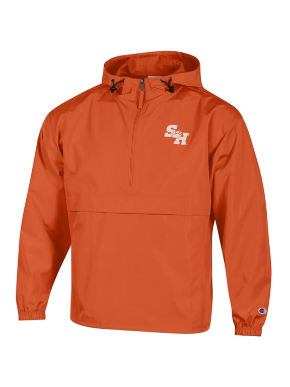 Men's Champion Orange Sam Houston State Bearkats Packable Half-Zip Hooded Jacket