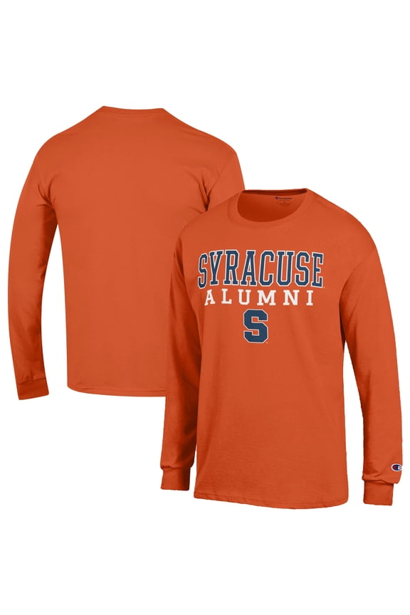 Men's Champion Orange Syracuse Orange Alumni Logo Stack Long Sleeve T-Shirt