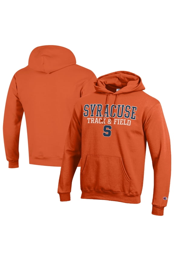 Men's Champion  Orange Syracuse Orange Track & Field Stack Powerblend Pullover Hoodie
