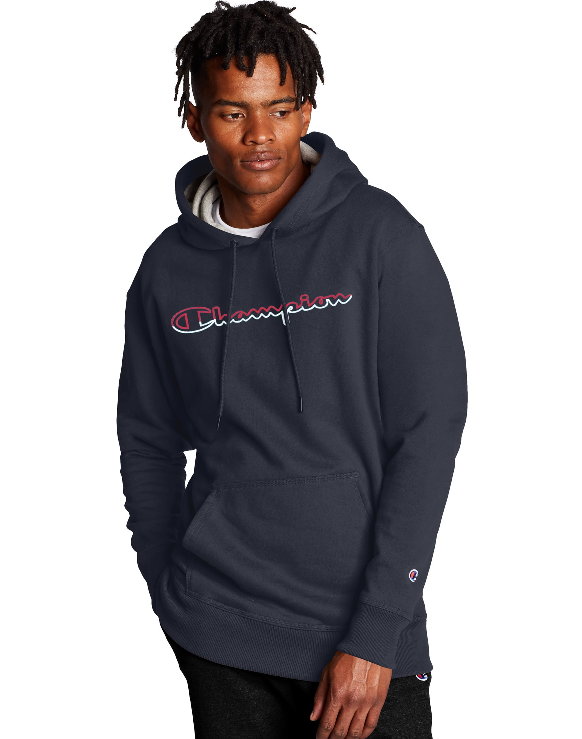 Champion Script Navy Blue Hoodie Champion Champion Men's Script - Main Image