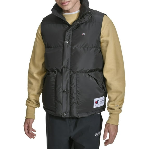 Men's Champion® Puffer Vest Color: Black Size: L