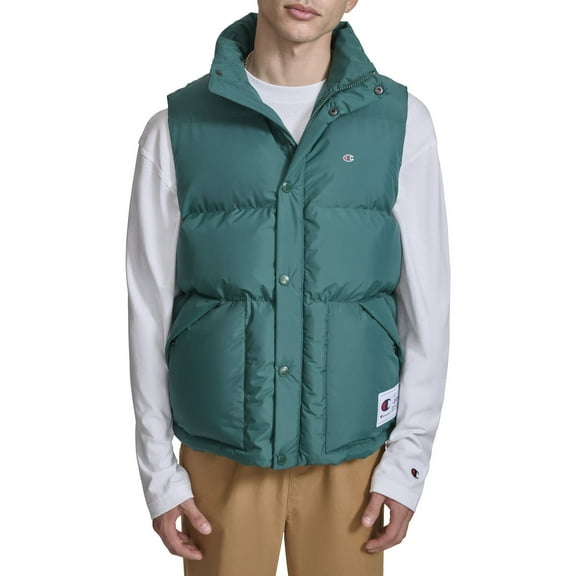 Men's Champion® Puffer Vest Color: Rain Forest Size: S