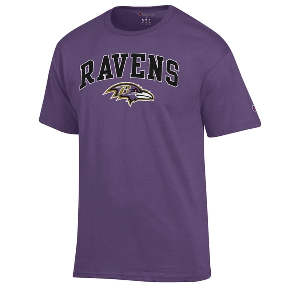 Men's Champion Purple Baltimore Ravens Arch Over Logo T-Shirt