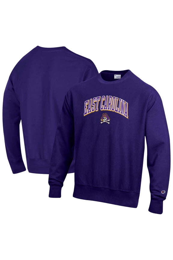 Men's Champion Purple ECU Pirates Reverse Weave Sweatshirt