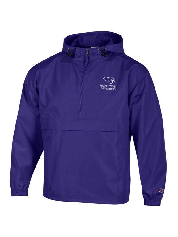Men's Champion Purple High Point Panthers Packable Half-Zip Hooded Jacket