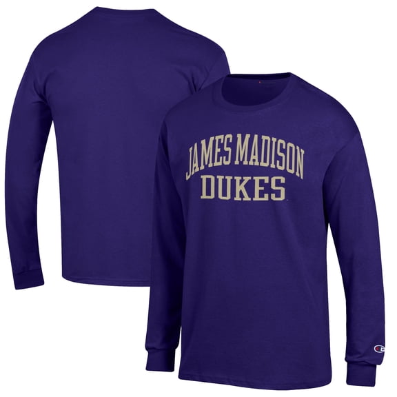 Men's Champion Purple James Madison Dukes Jersey Long Sleeve T-Shirt