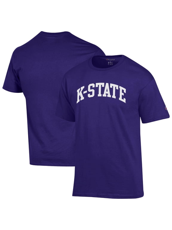 Men's Champion Purple Kansas State Wildcats Basic Arch T-Shirt