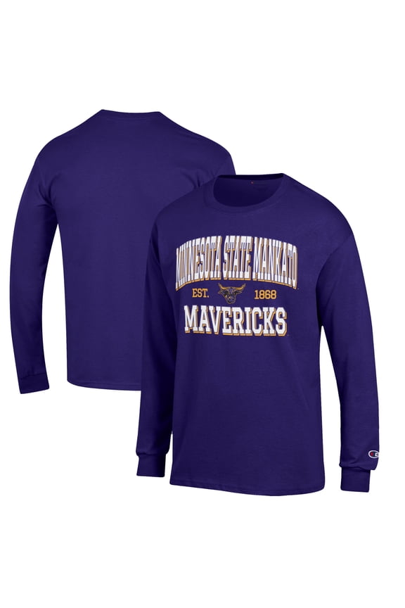 Men's Champion Purple Minnesota State University Mankato Jersey Long Sleeve T-Shirt