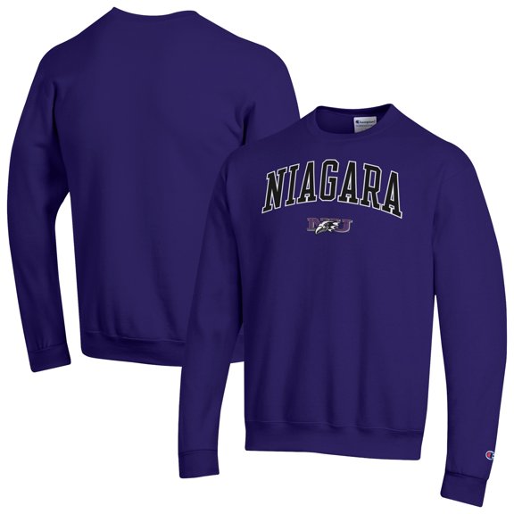 Men's Champion Purple Niagara Purple Eagles Campus Eco Powerblend Sweatshirt