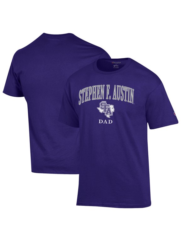 Men's Champion Purple Stephen F Austin Lumberjacks Arch Dad Jersey T-Shirt